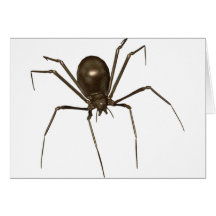 Grande araignée d'image tramée de Brown 3D Carte De Vœux