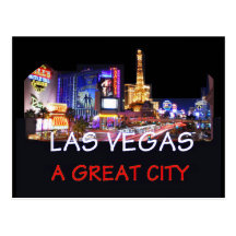 Grande carte postale de ville de LAS VEGAS