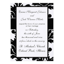 grande conception audacieuse blanche et noire de d carton d'invitation