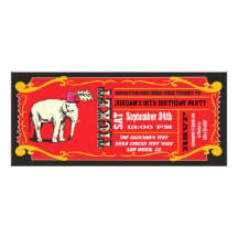 GRANDE fête d'anniversaire vintage de billet de ci Cartons D'invitation Personnalisés