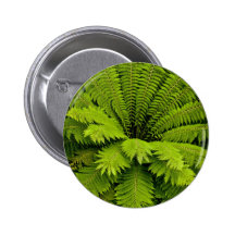 Grande fougère verte badge avec épingle