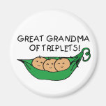 Grande grand-maman des triplets aimants pour réfrigérateur