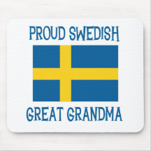 Grande grand-maman suédoise fière tapis de souris