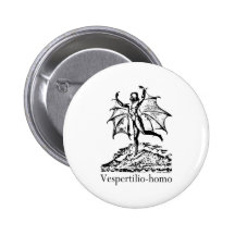 Grande Homme-Batte de canular de lune Badges Avec Agrafe