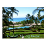 Grande île carte postale d'Hawaï,