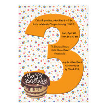 Grande invitation de fête d'anniversaire 3