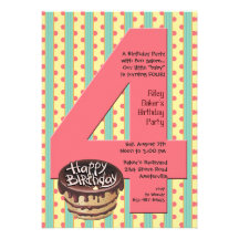 Grande invitation de fête d'anniversaire 4
