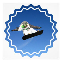 Grande invitation de snowboarding d'air