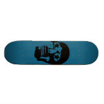 Grande planche à roulettes de Teal de crâne