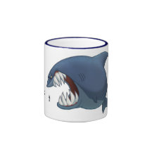 Grande tasse de requin blanc