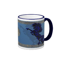 Grande tasse noire d'étalon