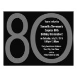 Grandes 8-0 invitations de fête d'anniversaire