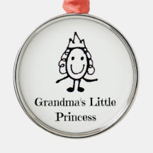 Grandma's Little Princess Christmas Ornaments