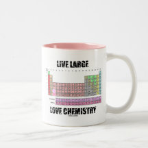 Grands éléments vivants de Tableau périodique de c Mug À Café