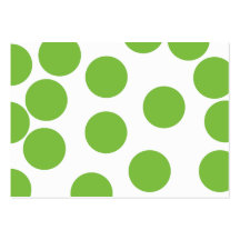 Grands points de vert de pois sur le blanc cartes de visite professionnelles