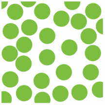 Grands points de vert de pois sur le blanc photos en relief
