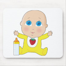 Grands yeux de bébé tapis de souris