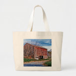 Grange rouge. Ciel bleu Sacs Fourre-tout