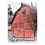 Grange rouge magnifique cartons d'invitation