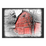 Grange rouge magnifique cartons d'invitation