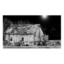 Grange rurale la nuit modèles de cartes de visite