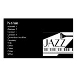 GRAPHIQUE BLANC NOIR DE MUSIQUE DE JAZZ CARTES DE VISITE PERSONNELLES
