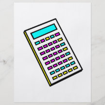 Graphique de calculatrice de CMYK rétro Prospectus Customisé