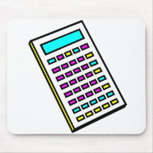Graphique de calculatrice de CMYK rétro Tapis De Souris