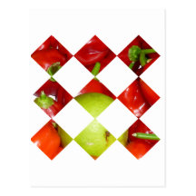 Graphique de tuile de diamant de chaux de piment cartes postales