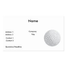 graphique de vecteur de boule de golf modèles de cartes de visite