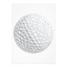 graphique de vecteur de boule de golf carton d'invitation