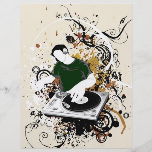 graphique de vecteur libre du DJ Prospectus En Couleur