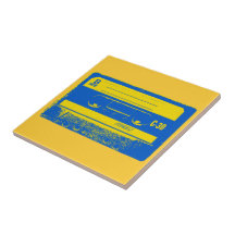 Graphique d'enregistreur à cassettes d'art de brui carreaux en céramique