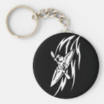Graphique extrême Kayaking de sport dans noir et l Porte-clefs