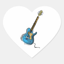 Graphique ombragé par jaune bleu de guitare autocollants