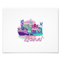 graphique pink.png de vacances de ville de Zhuhai Photos D’art