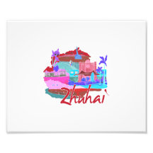 graphique red.png de vacances de ville de Zhuhai Photographie D’art