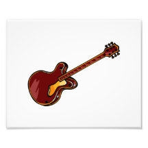 Graphique simple semi creux de Bourgogne de guitar Impressions Photographiques