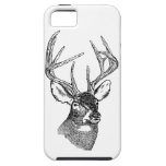Graphique vintage d'art de cerfs communs coque Case-Mate iPhone 5