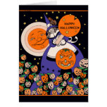 Graphique vintage de Halloween - Halloween heureux Carte De Vœux