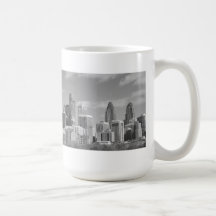 Gratte-ciel de Philly noirs et blancs Tasse À Café