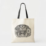Gravure maçonnique du 19ème siècle de Blockcut Sacs En Toile