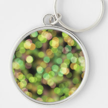 Green and Pink Festive Lights Keychains