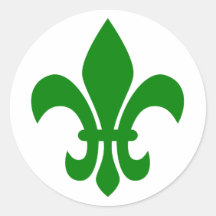 Green Fleur de Lis Autocollants