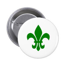 Green Fleur de Lis Badges