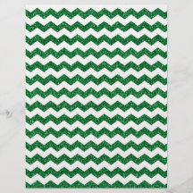 Green glitter chevrons flyer