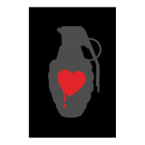 Grenade d'amour - l'amour est un champ de bataille posters