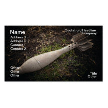 Grenade de mortier cartes de visite professionnelles