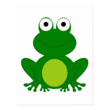Grenouille avec du charme de bande dessinée cartes postales