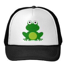 Grenouille avec du charme de bande dessinée casquettes de camionneur